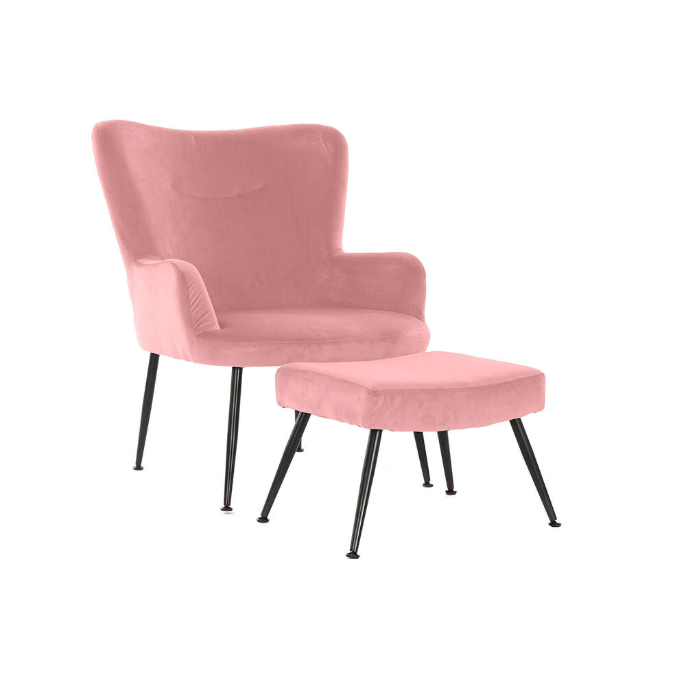 Lænestol "DKD Home Decor Pink" (70 x 60 x 84 cm)