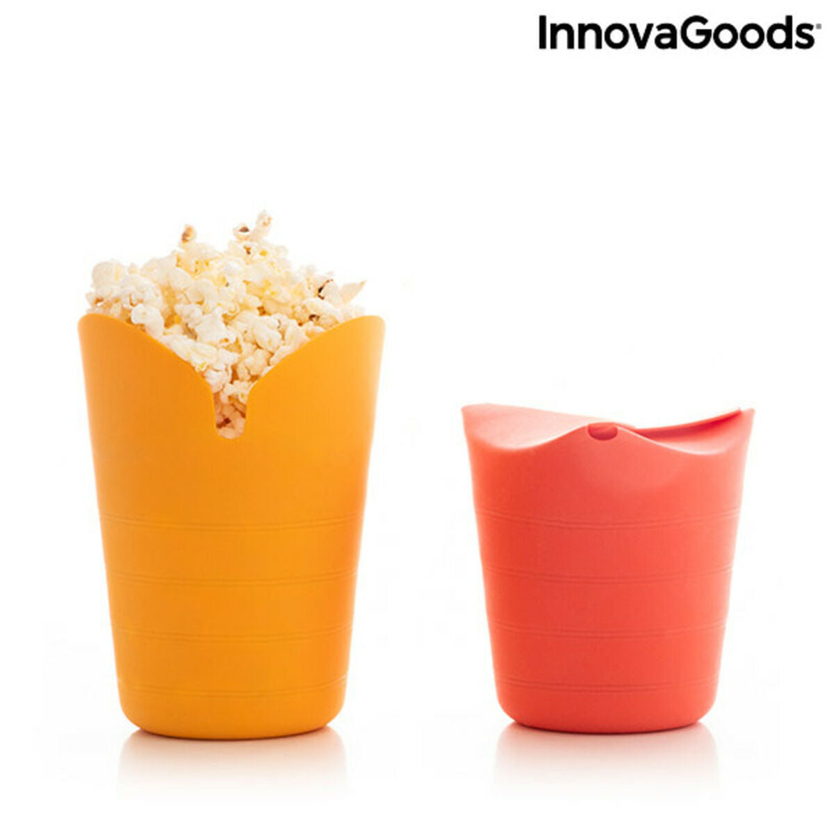 Sammenklappelige Silikone Popcorn Popper "Innova Goods" (Pakke med 2)