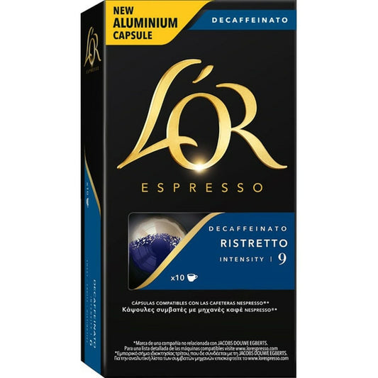 Kaffekapsler L'Or Ristretto Koffeinfri – 20 kapsler