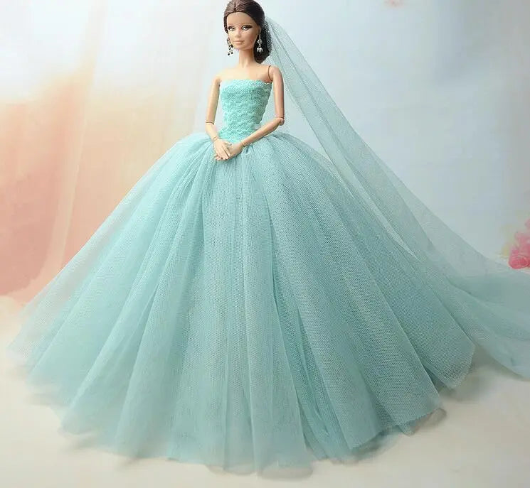 Special offer the original for barbie doll clothes wedding dress  Multilayer mermaid dress princess dress cake skirt