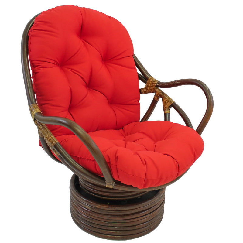 Swivel Rocker with Twill Cushion, Red