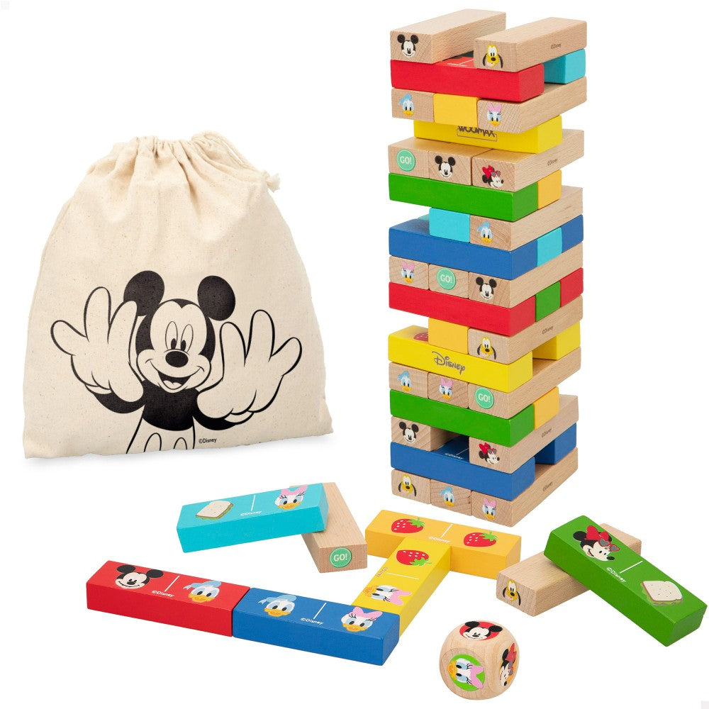 Stacking Blocks Disney Mickey 52 Pieces Wood Plastic