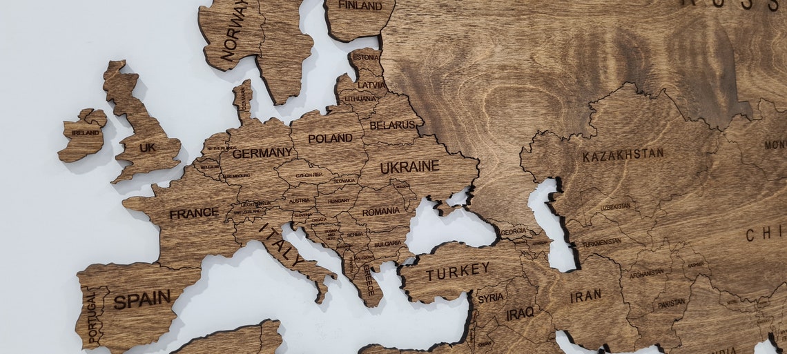 Wooden World Map