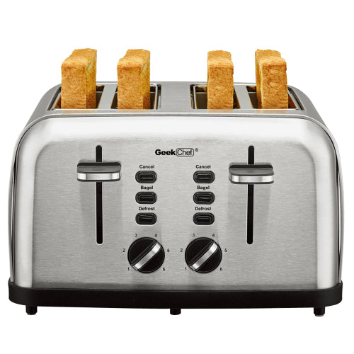 Toaster 4 Slice Geek Chef Extra Wide Slots