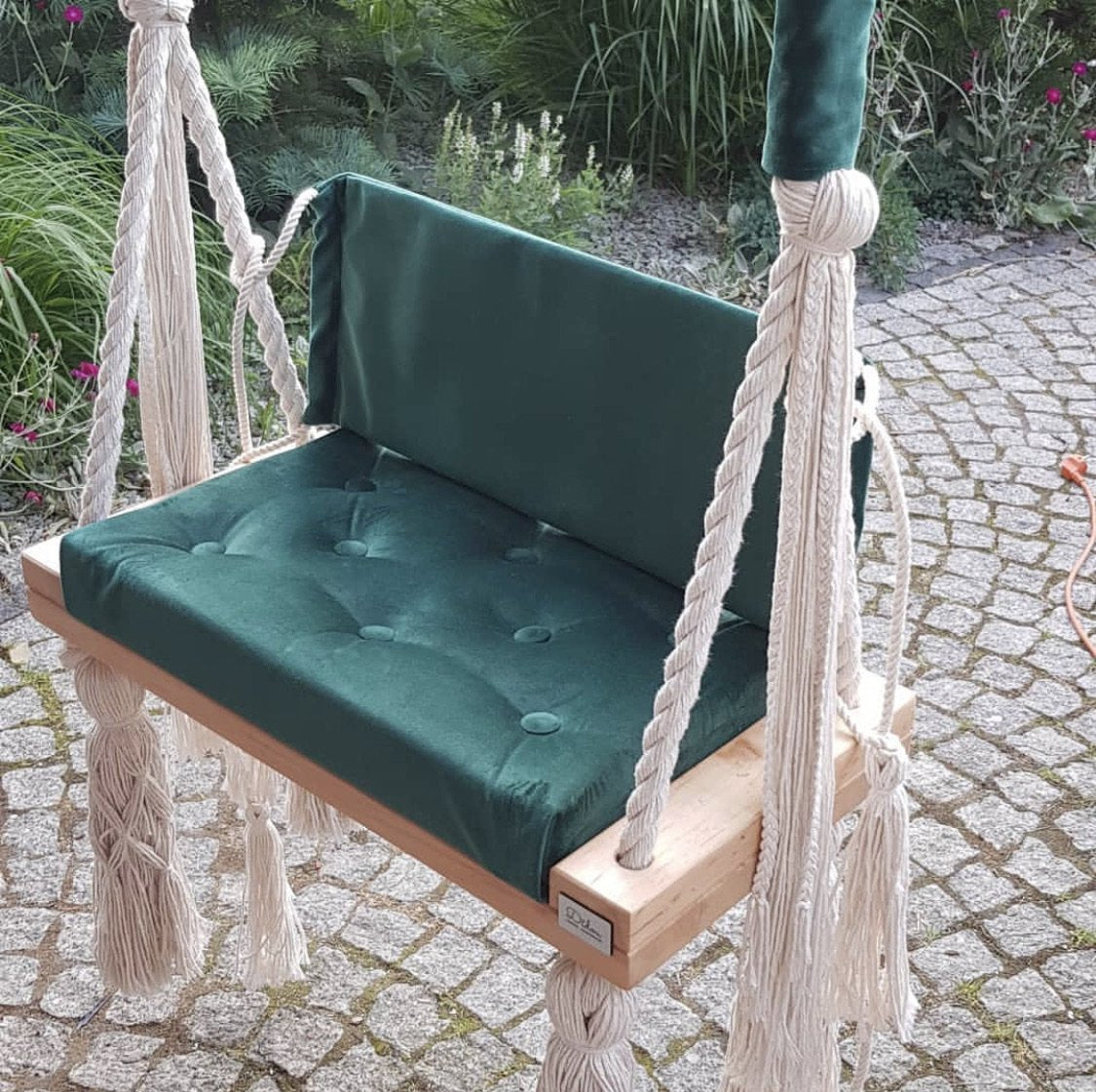 Wooden Indoor Swing With Back Support