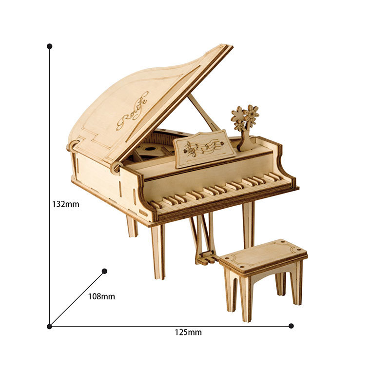 "Piano" Legetøj 3D træpuzzle for børn